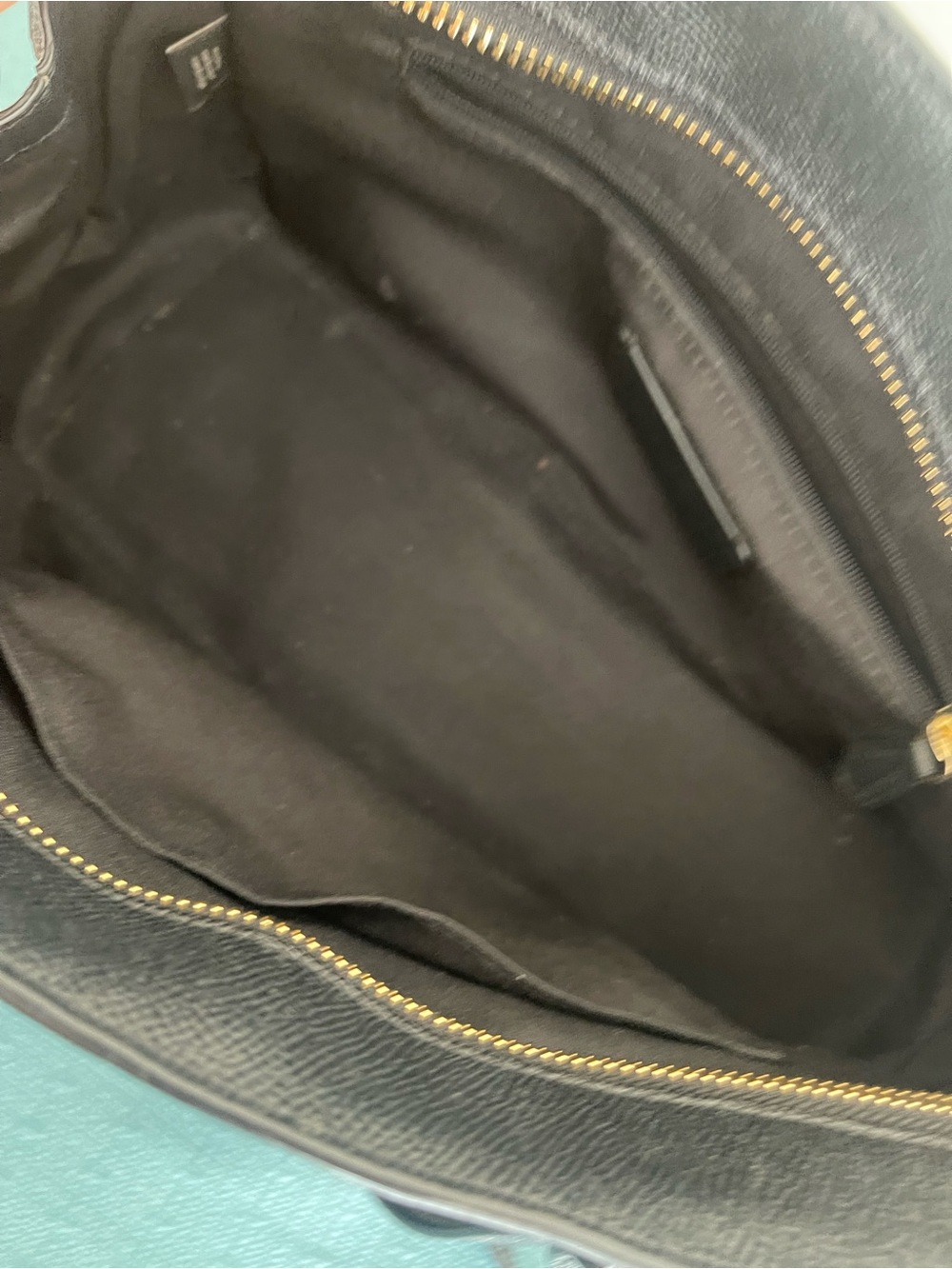 Coach Black Satchel with Gold Accents - Picture 7 of 7